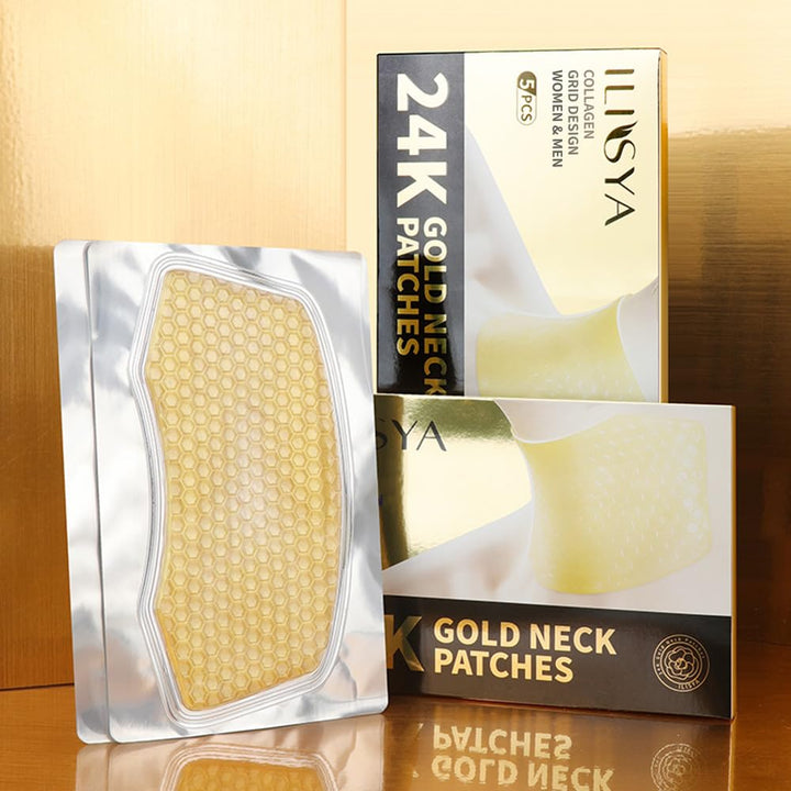 24K Gold Gel Neck Mask Moisturizing Anti Wrinkle Patches