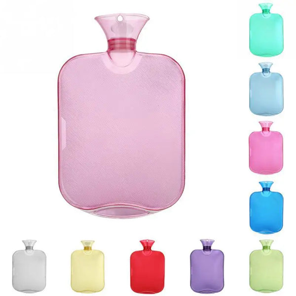 New Transparent hot Water Bottle high Density PVC Explosion-Proof hot Water Bag for Massage Health Care