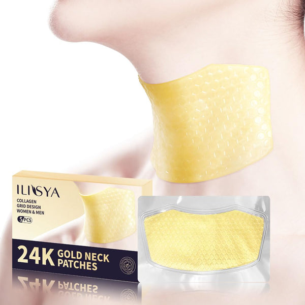 24K Gold Gel Neck Mask Moisturizing Anti Wrinkle Patches