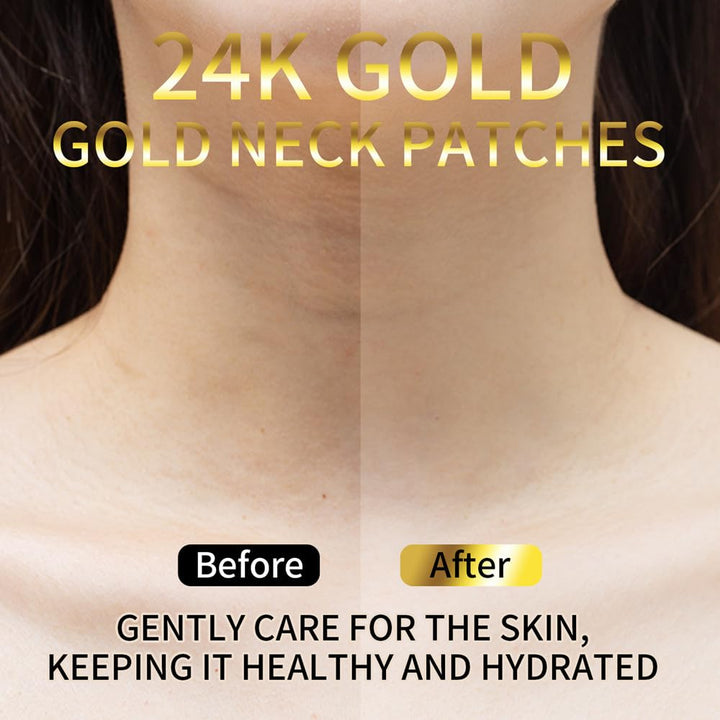 24K Gold Gel Neck Mask Moisturizing Anti Wrinkle Patches