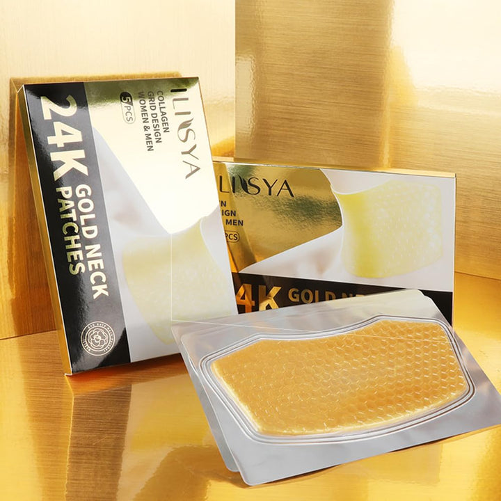 24K Gold Gel Neck Mask Moisturizing Anti Wrinkle Patches