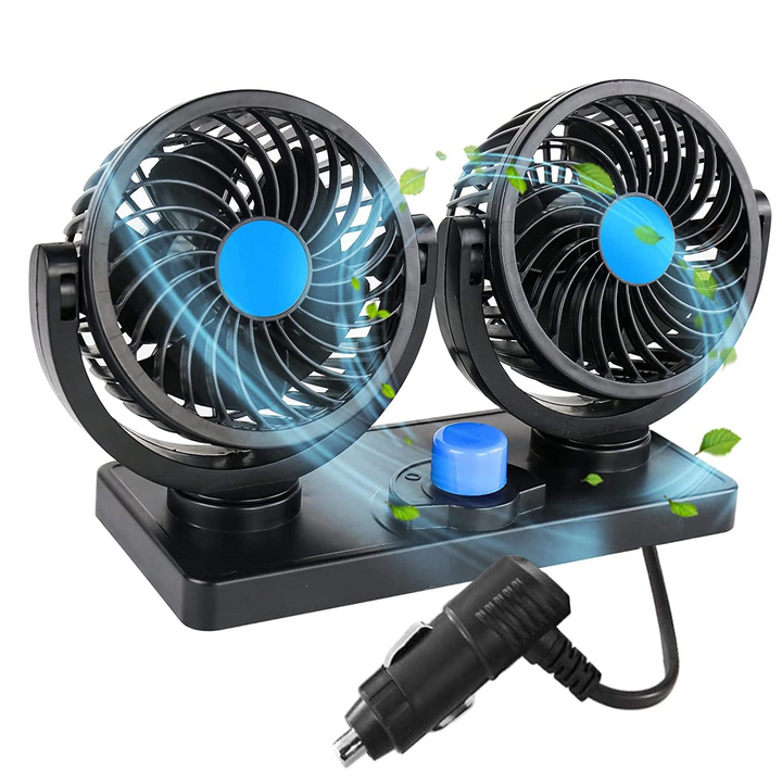 360° Rotatable Car Cooling Dual Fan - YOURONLY.SHOP