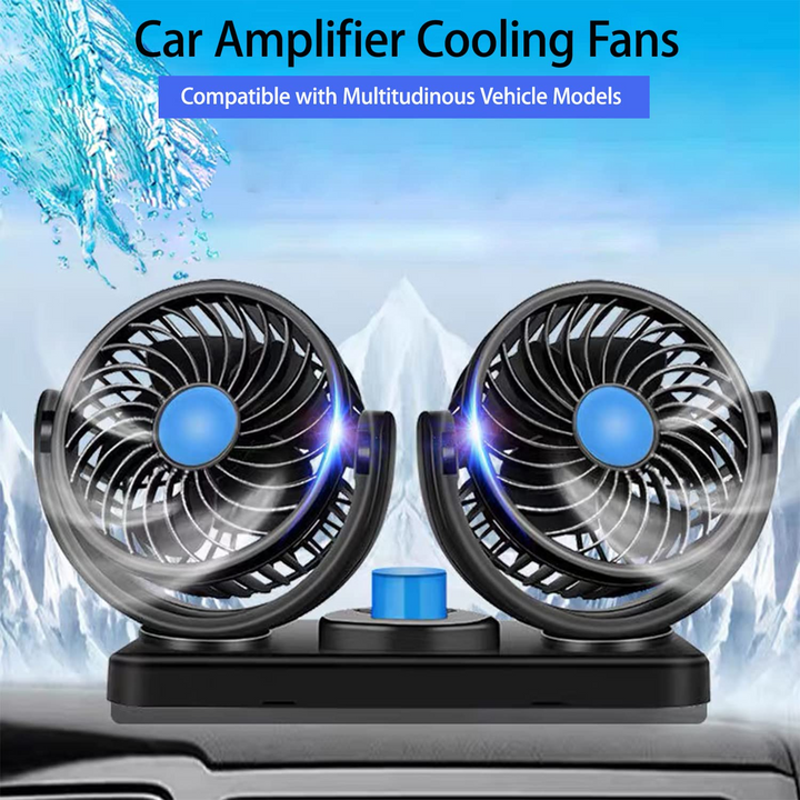 360° Rotatable Car Cooling Dual Fan - YOURONLY.SHOP