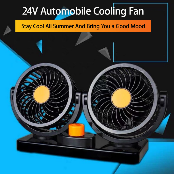 360° Rotatable Car Cooling Dual Fan - YOURONLY.SHOP