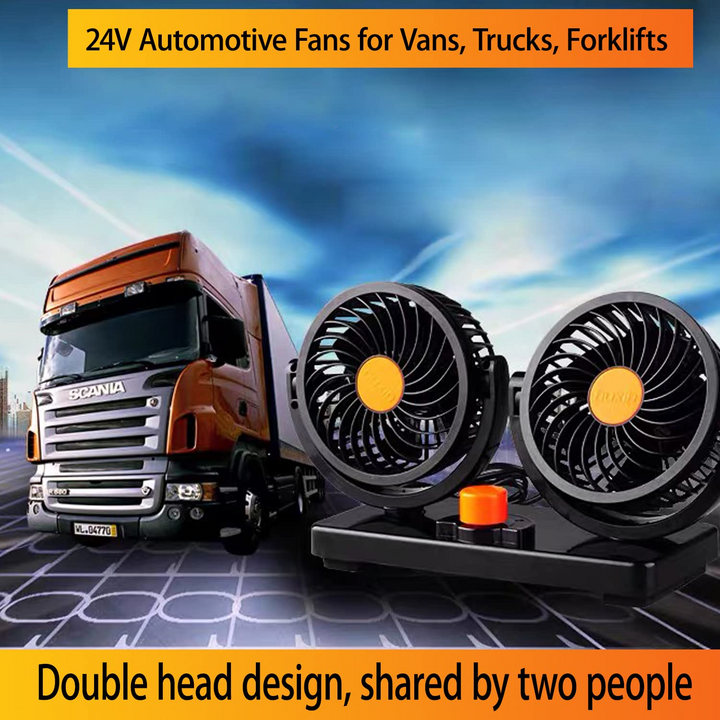 360° Rotatable Car Cooling Dual Fan - YOURONLY.SHOP