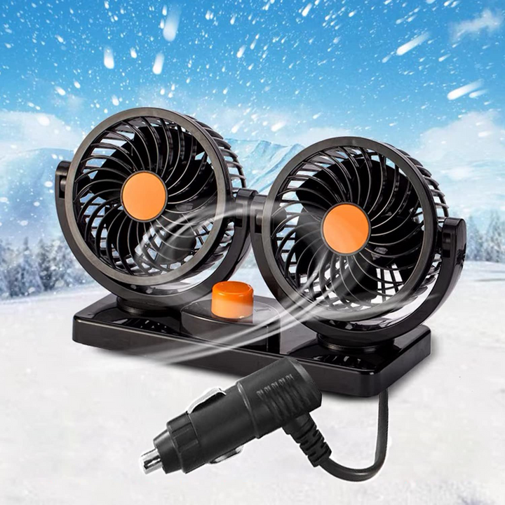 360° Rotatable Car Cooling Dual Fan - YOURONLY.SHOP