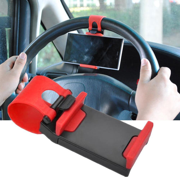 Mobile Phone Holders Universal Auto Car Steering Wheel Mobile Phone Holder Clip Stand Cradle for GPS Mobile Phone Accessories - YOURONLY.SHOP