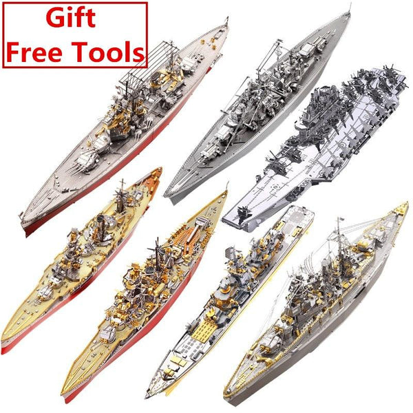 Navy battleship DIY 3D Metal Puzzle - YOURONLY.SHOP