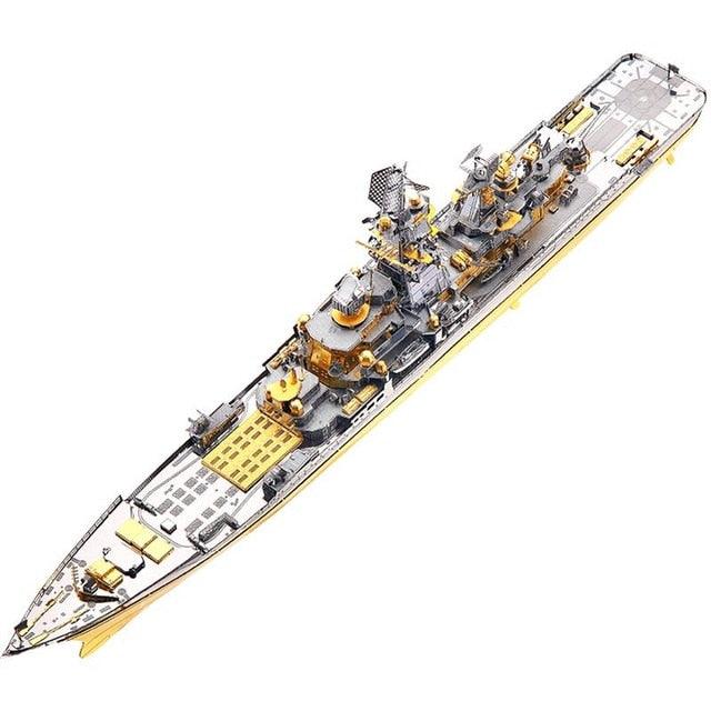 Navy battleship DIY 3D Metal Puzzle - YOURONLY.SHOP