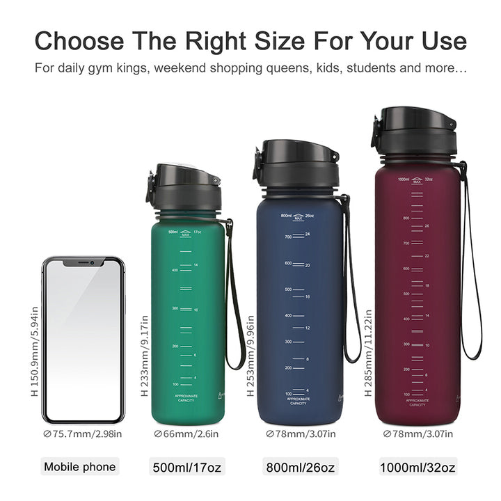 New 500/800/1000ml Sports Water Bottle - YOURONLY.SHOP